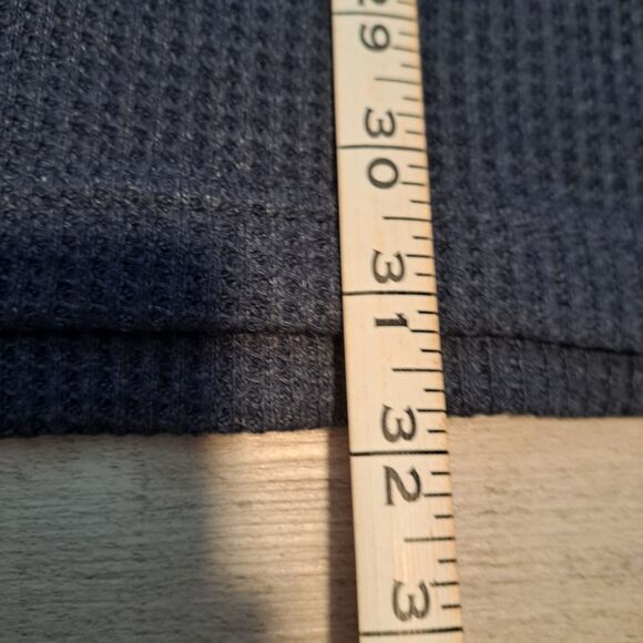 Weatherproof Vintage Men's Blue Long Sleeved Waffle Hoodie Sweater Size XXL - Picture 7 of 9